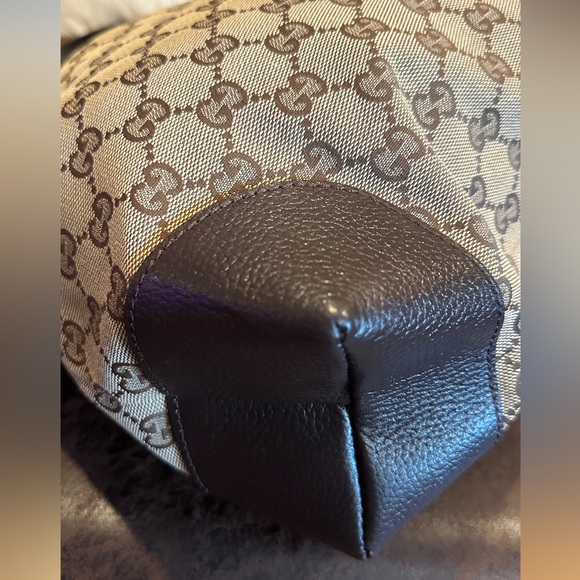 Auth Gucci GG Canvas Tote Shoulder Bag Brown/Goldtone Canvas/Leather - Picture 4 of 17